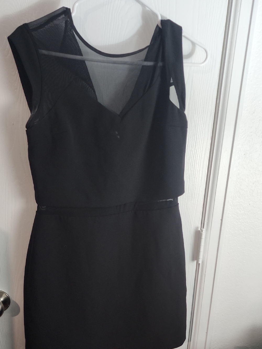 Express Black Sheer Panel Sleeveless Dress